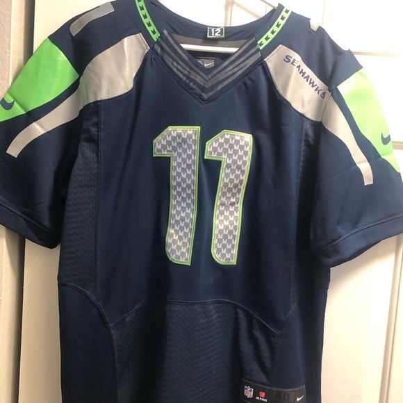 Nike On Field Seattle Seahawks #11 Harvin Men’s Navy Blue Jersey Size 40/Sm - Picture 6 of 10